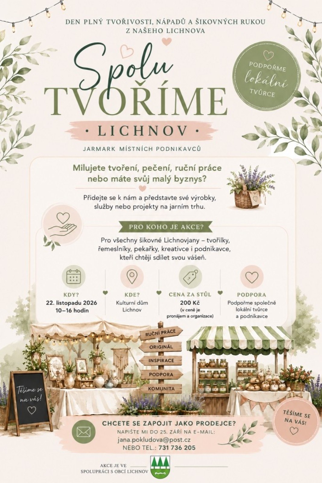 Spolu TVOŘÍME LICHNOV - JARMARK MÍSTNÍCH PODNIKATELŮ