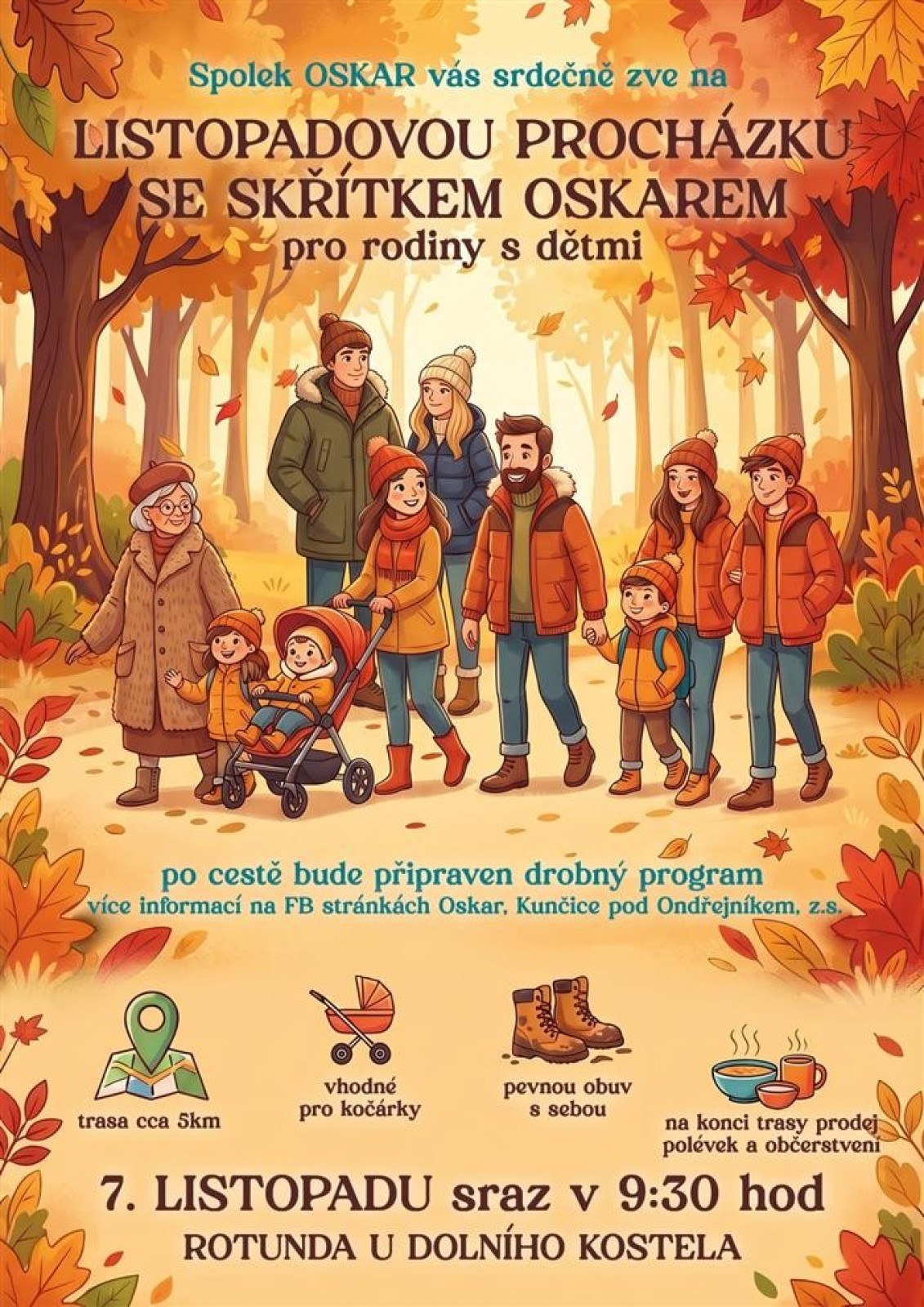 Listopadová procházka se skřítkem OSKAREM pro rodiny s dětmi