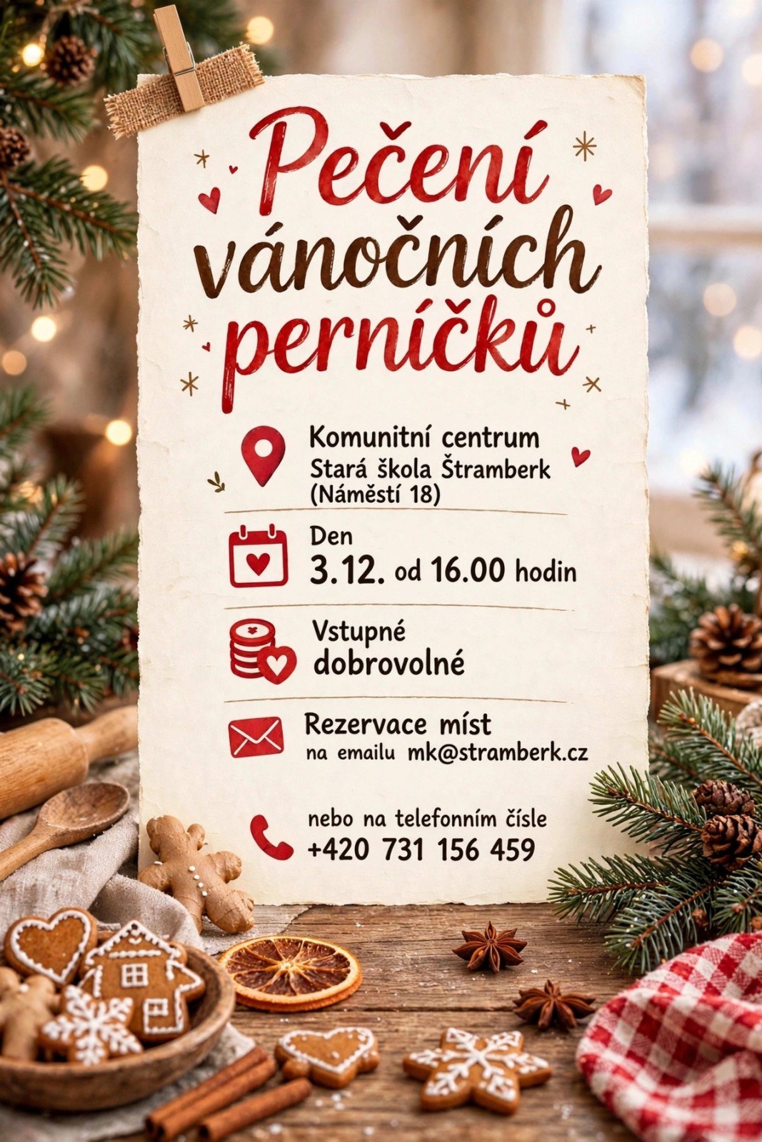 Pečení vánočních perníčků
