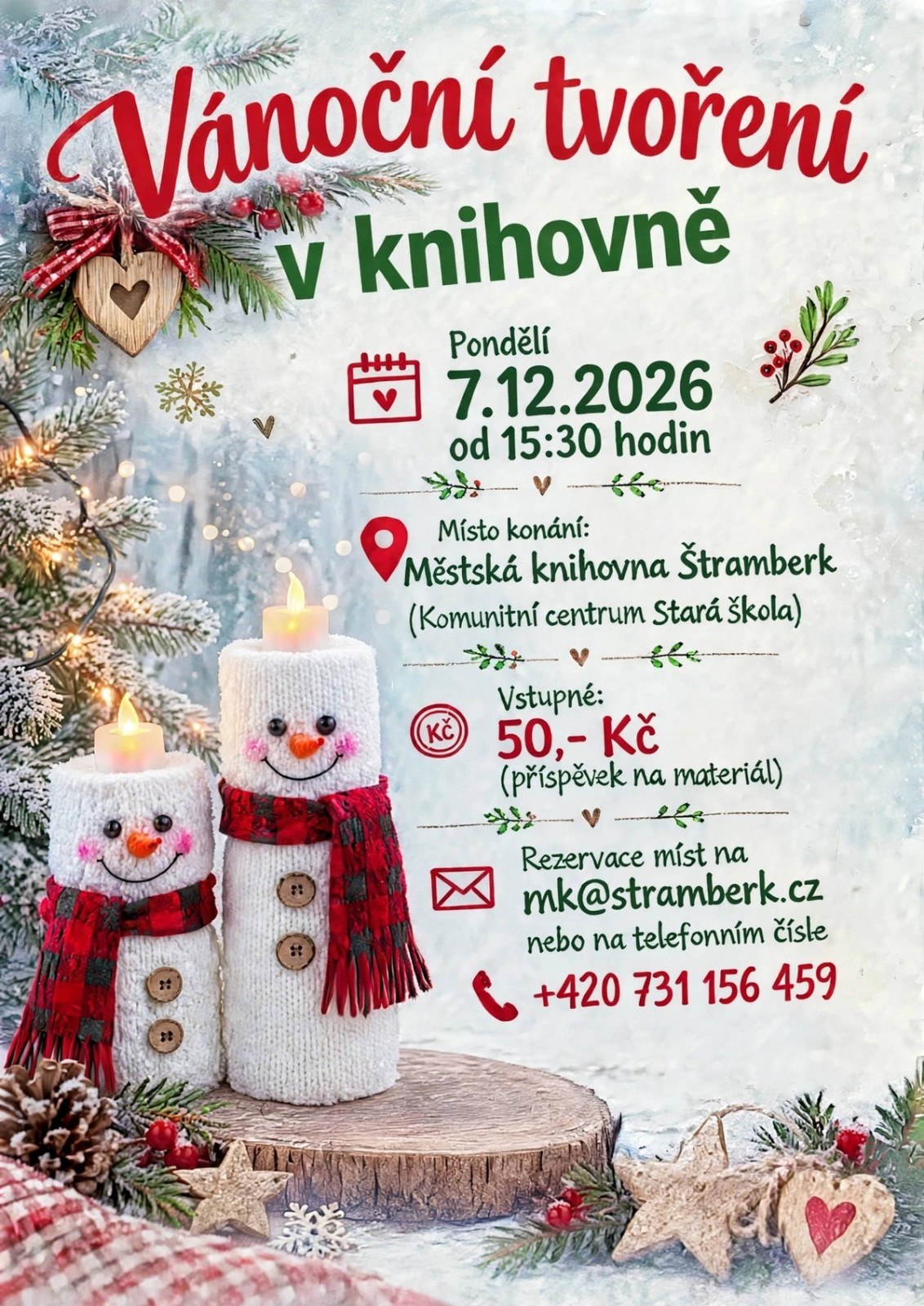 Vánoční tvoření v knihovně
