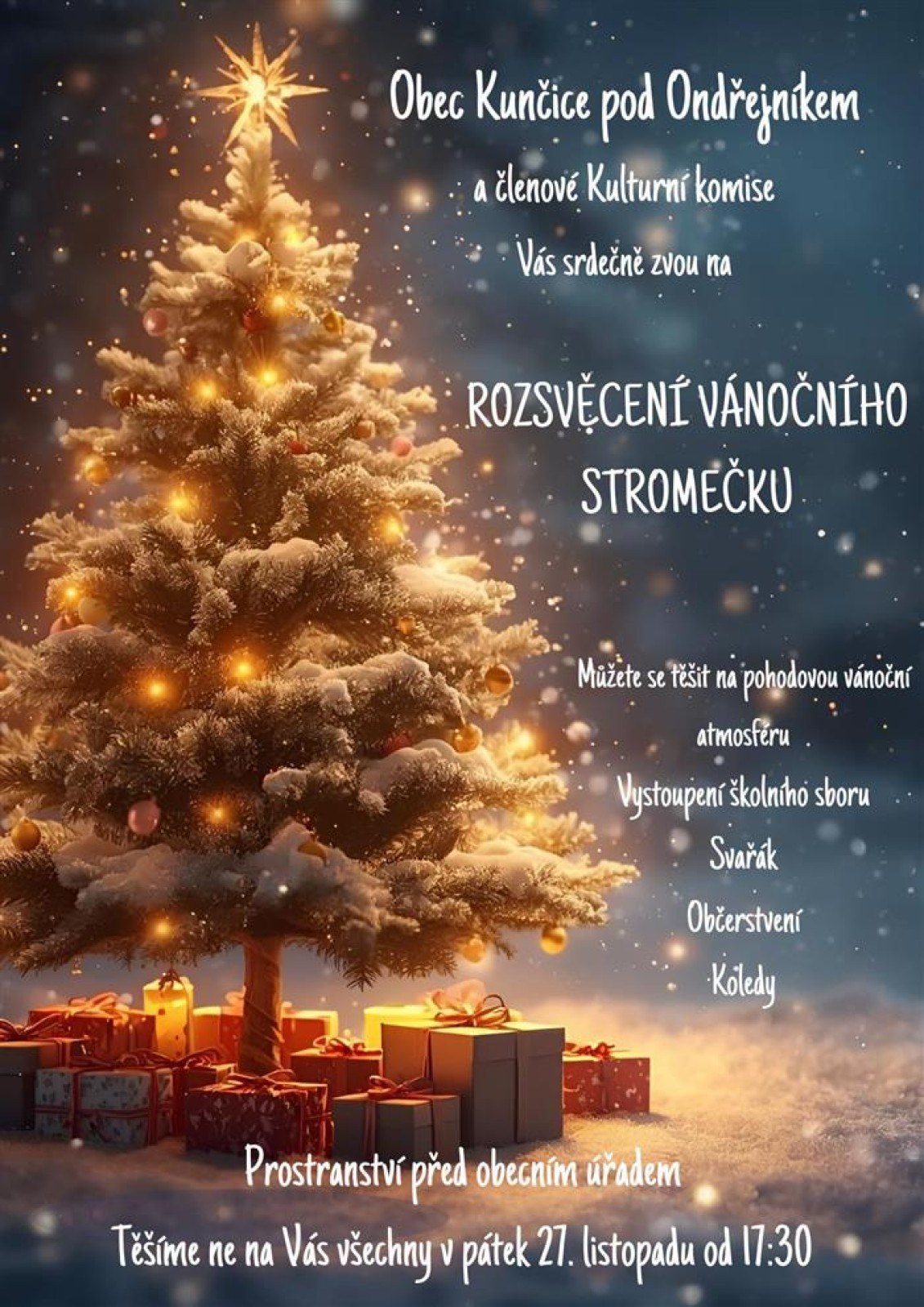 ROZSVĚCENÍ VÁNOČNÍHO STROMEČKU - Kunčice pod Ondřejníkem