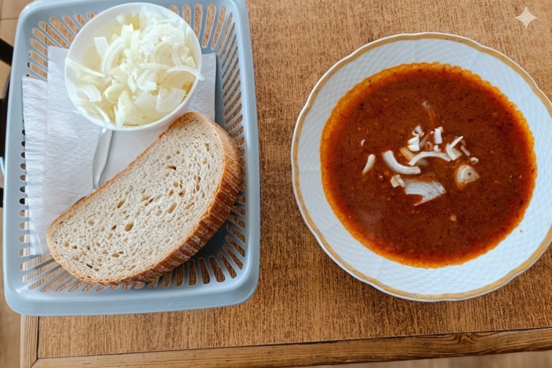 Bužkův pivní gulajš - nezahuštěný moukou, ale kobzolem a místo vývaru s tmavým pivem