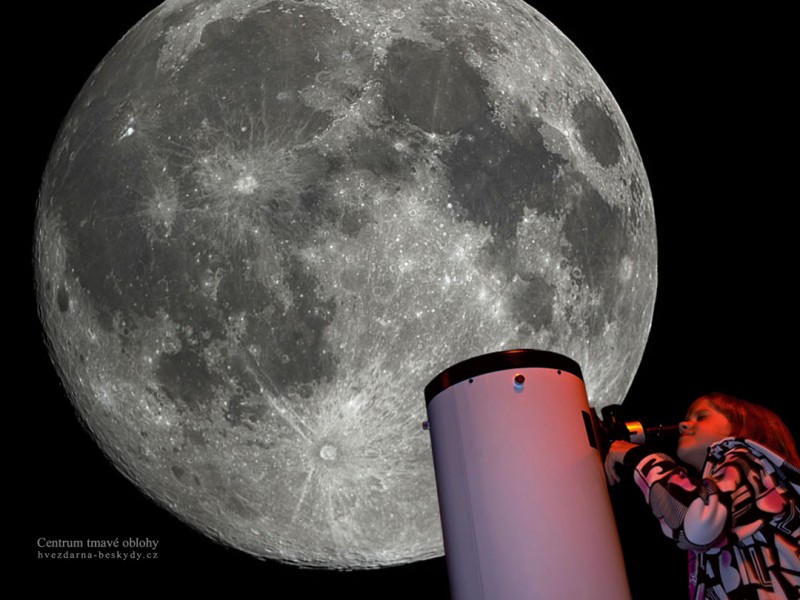 Měsíc hvězdářským dalekohledem v Beskydech!