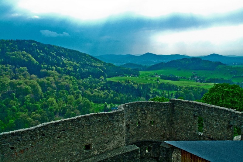 The ruins of Hukvaldy castle