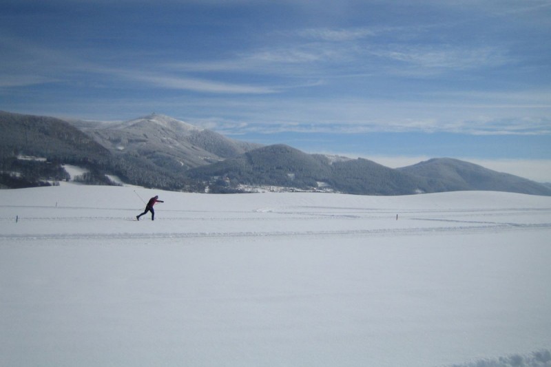 The cross-country track at the Golf resort Čeladná